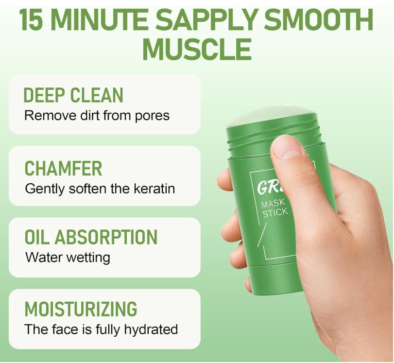Cleansing Green Tea Mask Clay Stick – Oil Control & Anti-Acne
