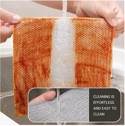 20pcs Multi-Purpose Metal Fiber Cleaning Cloths – Silver