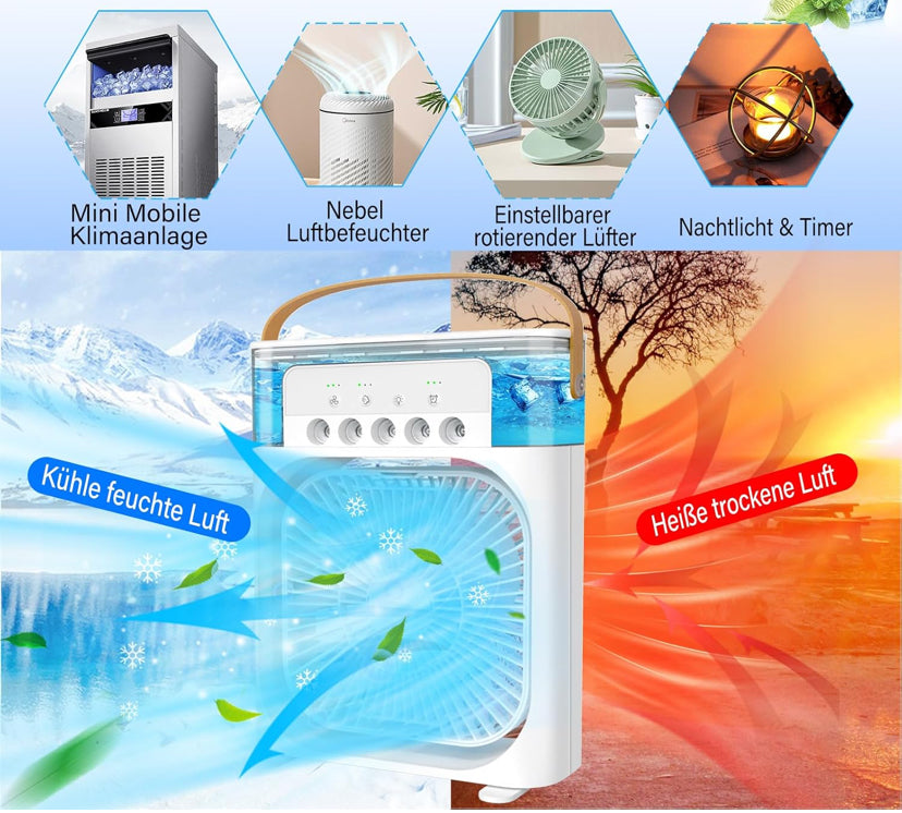 Mini Climatiseur USB à Lumière LED