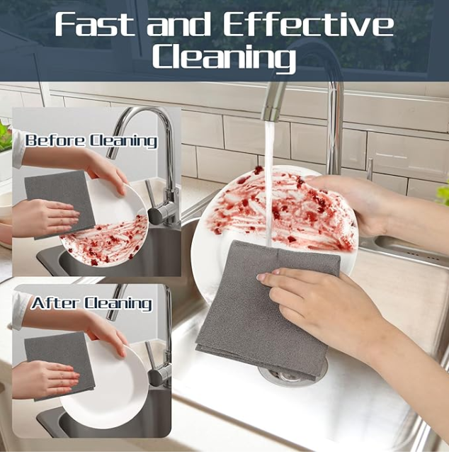 Magic Rag Glass Cleaning Cloth – Thickened Streak-Free Microfiber Wipes (10pcs)